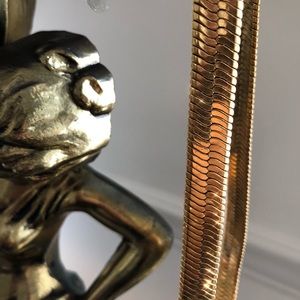 Gold plated  herringbone chain